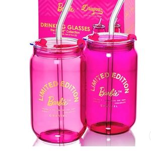 Barbie x Dragon Limited Edition Pink Glassware Tumblers Set of 2
